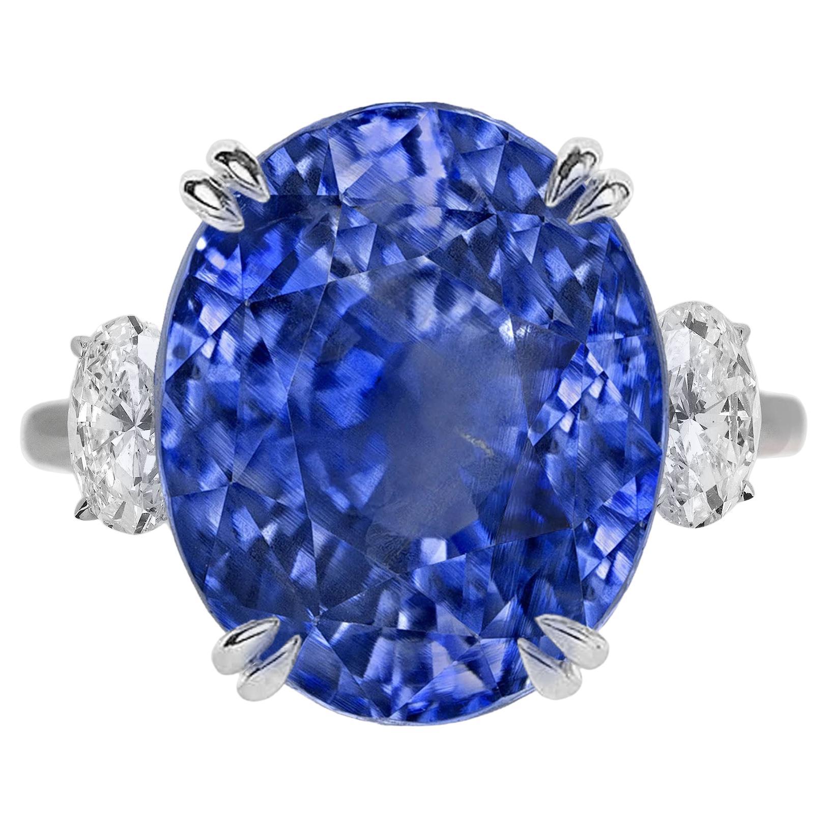 Unheated Kashmir Sapphire Ring, 3.32 Carats | M.S. Rau